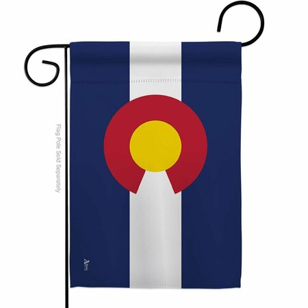 GUARDERIA 13 x 18.5 in. Colorado American State Garden Flag with Double-Sided Horizontal GU3953761